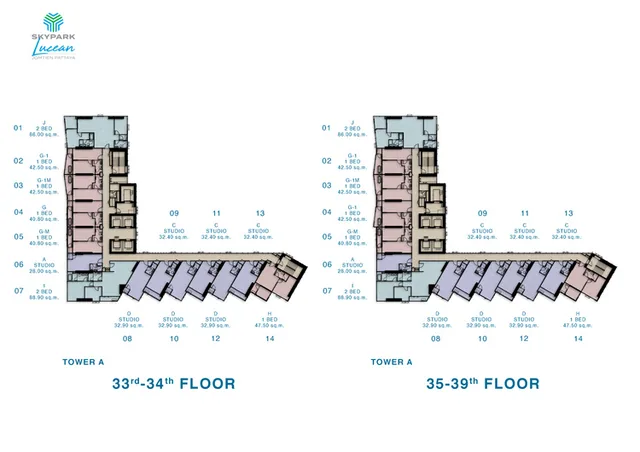 Skypark Lucean Jomtien Pattaya (phase 1), plan 10